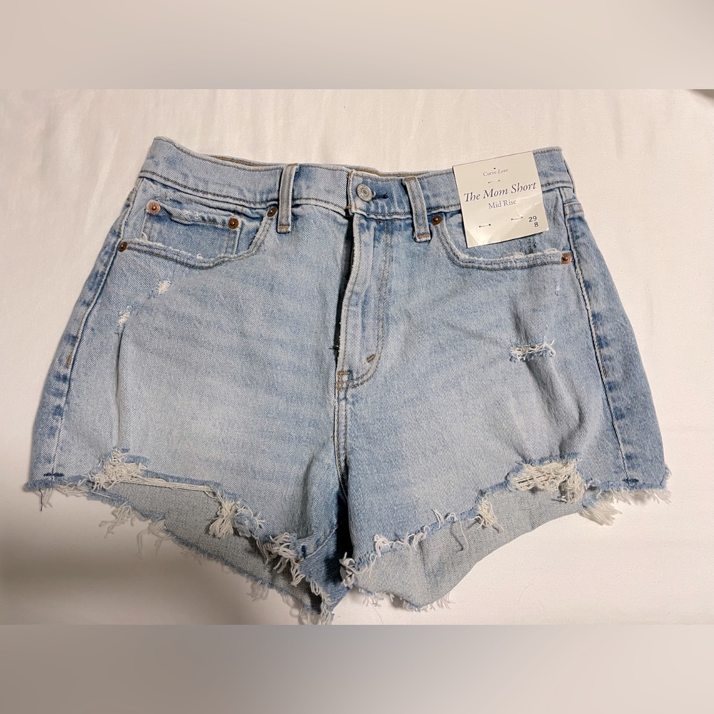 Abercrombie Curve Love Mid-Rise Mom Shorts